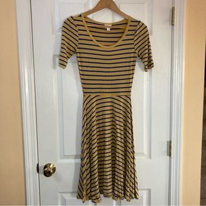 LuLaRoe Short Sleeve Striped Dress Size XS